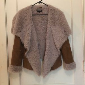 Faux suede coat